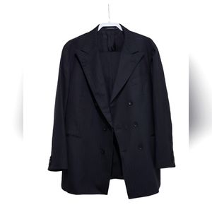 SUITSUPPLY HAVANA BLACK STRIPED SLIM SUIT